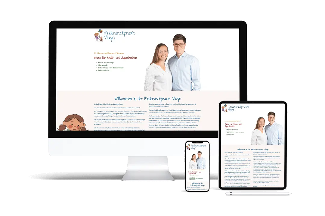 Kinderarztpraxis Vluyn-Webdesign