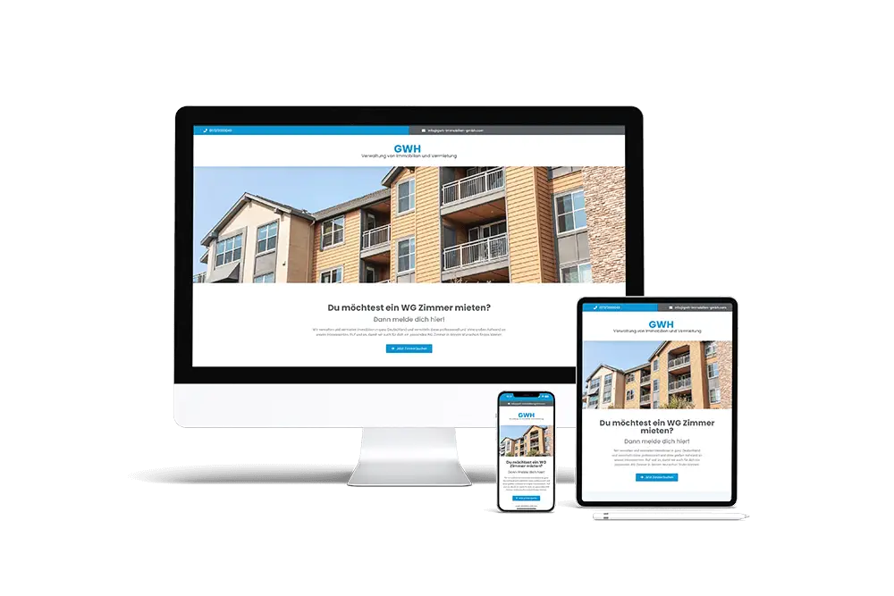 GWH Immobilien GmbH Webdesign